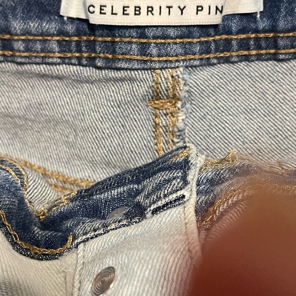 Celebrity Pink Two-Tone Jean Shorts - Picture 8 of 9